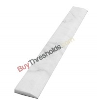 Bianco White Carrara Honed Marble Threshold 4"x36"x3/4" - Single Hollywood Bevel